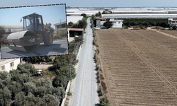 Tarsus’ta üreticinin kullandığı 4 bin 200 metrelik yola sathi kaplama