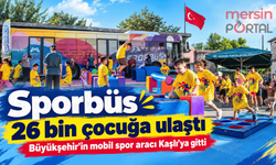 Büyükşehir’in mobil spor aracı Sporbüs 26 bin çocuğa ulaştı.