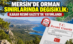 Mersin’de orman sınırlarında değişiklik: Karar Resmî Gazete’de yayımlandı