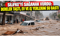 Silifke’yi sağanak vurdu: Dereler taştı, ev ve iş yerlerini su bastı