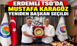 Erdemli TSO’da Mustafa Karagöz yeniden başkan seçildi