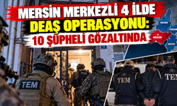 Mersin merkezli 4 ilde DEAŞ operasyonu: 10 şüpheli gözaltında