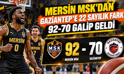 Mersin MSK’dan Gaziantep’e 22 sayılık fark: 92-70 galip geldi.