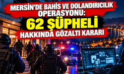 Mersin’de bahis ve dolandırıcılık operasyonu: 62 şüpheli hakkında gözaltı kararı