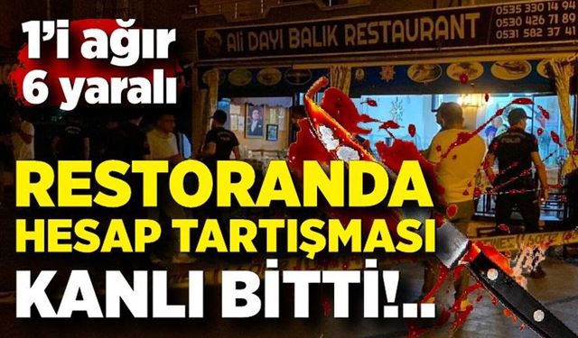 Mersin’de Restoranda Hesap Kavgası Kanlı Bitti: 1’i Ağır, 7 Yaralı