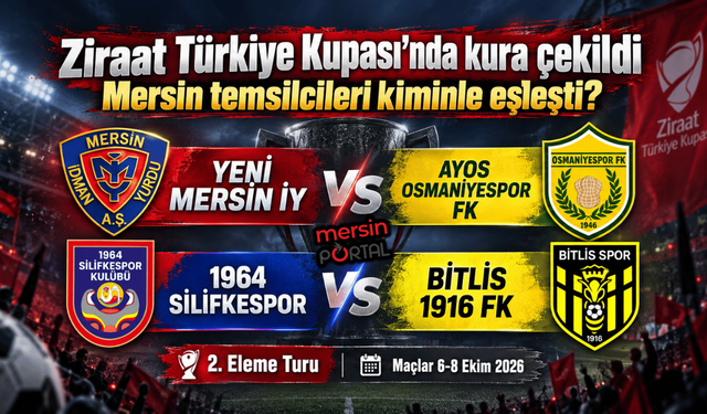 Ziraat Türkiye Kupası’nda Mersin takımlarının rakipleri belli oldu.
