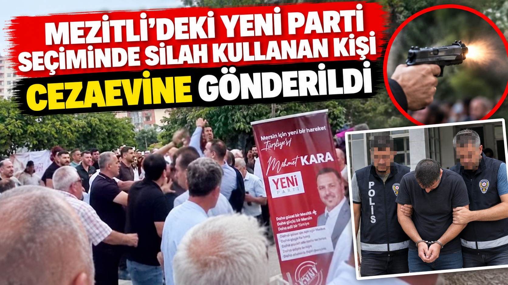 Yeni Parti Mezitli seçiminde havaya ateş açan şüpheli tutuklandı