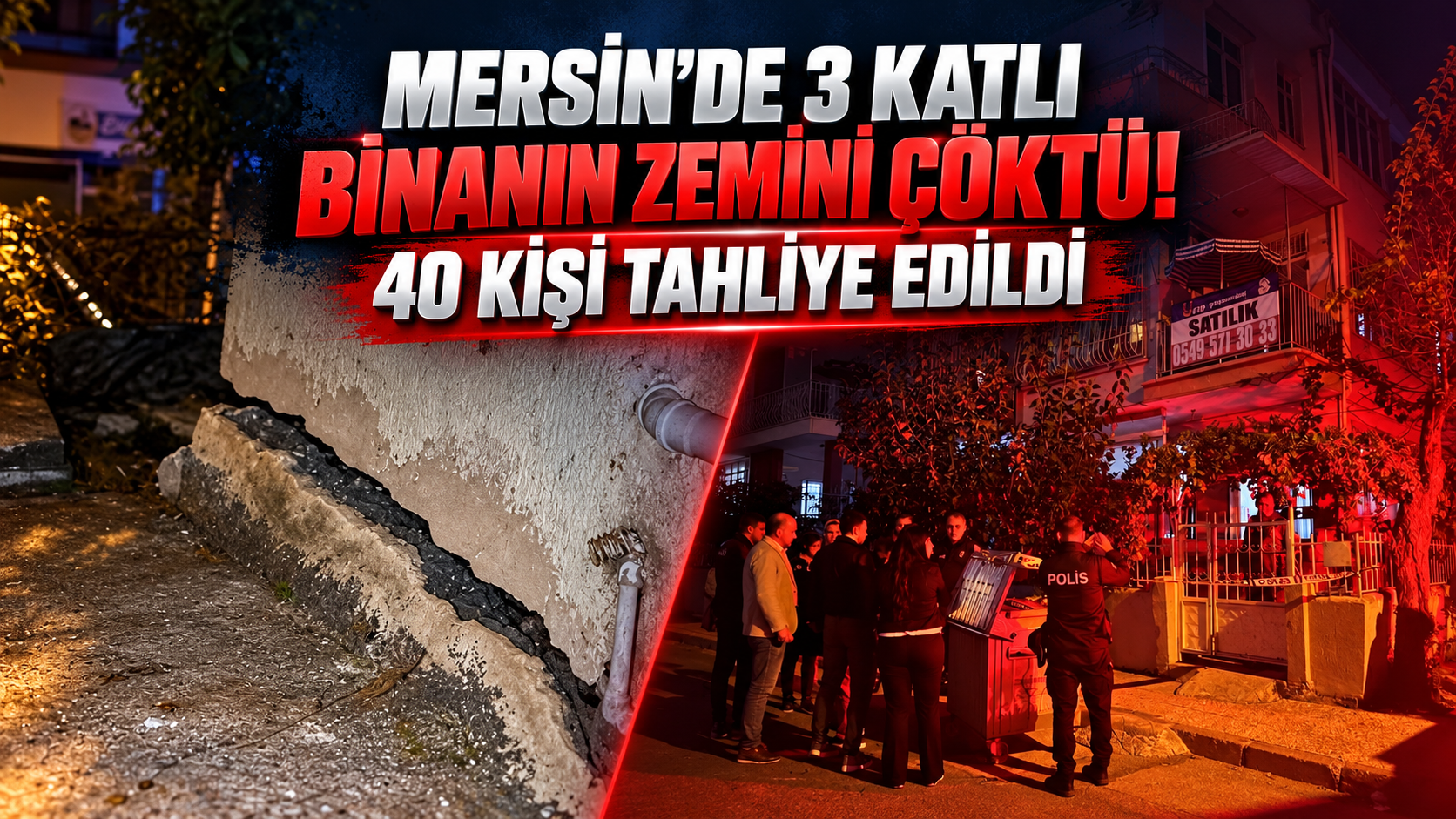 Mersin'de Korkutan Bina Alarmı! 40 Kişi Evlerinden Tahliye Edildi