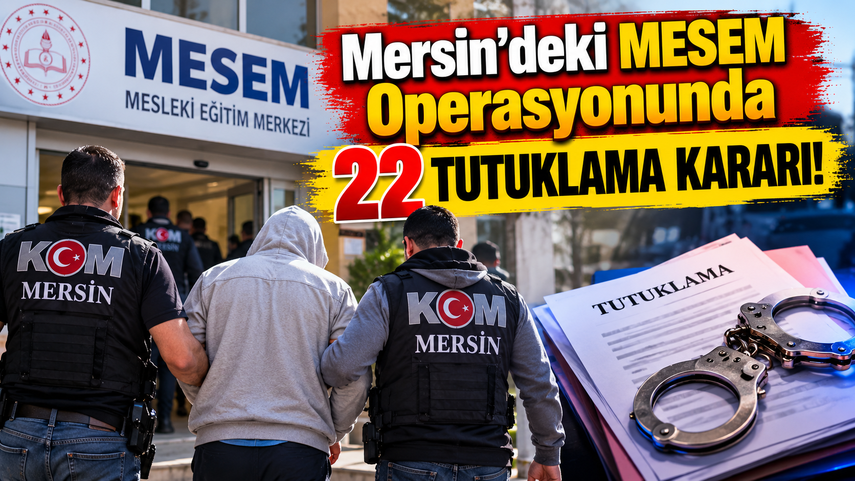 Mersin'deki MESEM Operasyonunda 22 Tutuklama Kararı!