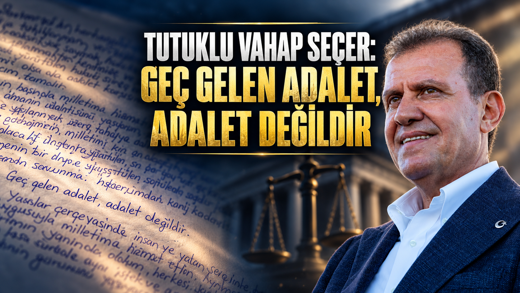 Tutuklu Vahap Seçer: "Geç gelen adalet, adelet değildir"